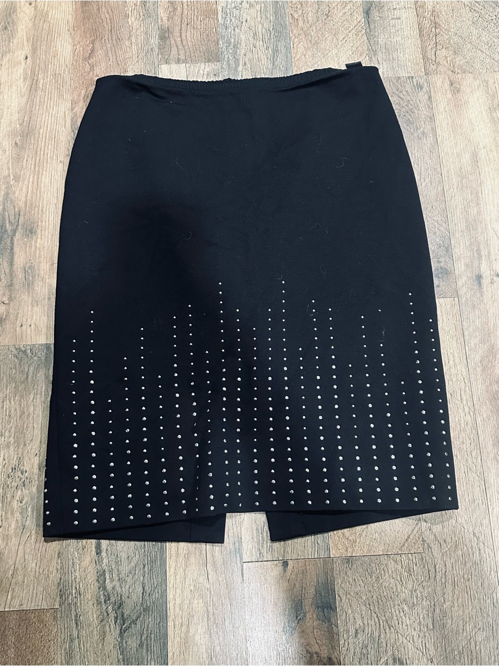 Business bedazzled Black Studded Pencil Skirt - Women's Classic